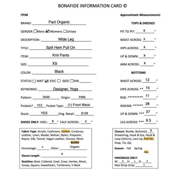 Pact Organic Womens Wide Leg Split Hem Pull On Knit Pants Size XS Black AN EXC - Picture 11 of 11